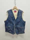 BIGSMITH Back Boa Denim Vest Western Outerwear IND Dirty Used