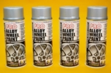 PRO Alloy Wheel Paint CHROMIUM BRIGHT SILVER Refurbish Refresh Spray E-TECH 4Pcs