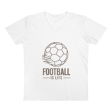 T-Shirt V-Neck Football Line Art Unisex EU Made