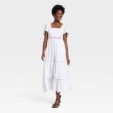 Women Ruffle Short Sleeve Maxi Sundress – Universal Thread