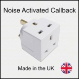 GSM Audio Monitor Home Security Noise Activated Alert Mains Powered 2 Way Socket
