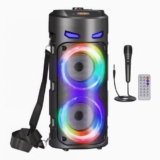 Portable Bluetooth Party Speaker Sub Woofer Heavy Bass Sound System & MIC
