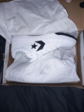 Converse Pro Blaze V2 UK10 Mens Trainers, White Black White Leather