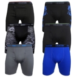 6 Pack Mens Boxer Shorts Underwear Set Antichafing Boxer Brief Longer Legs S-3XL