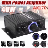 Mini HIFI Stereo Audio Amplifier 40W Digital AMP FM Mic Home Car Use New