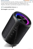 Portable Bluetooth Speaker, Wireless Speakers With Led Light, Louder Volume & En
