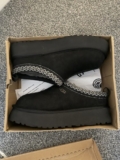 UGG Tasman Black Suede Mule Slippers Slip On Closed Toe UK 9.5 New Box