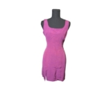 Moschino Jeans Mini Dress Womens 10 Purple Excellent Vintage Made in Italy Slit