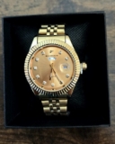 Luxury Men’s RICECGGO Gold Watch – Rolex Style Elegance