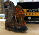 MEN’S WORK BOOTS WITH MUDGUARD SOFT TOE SQUARE TOE WESTERN RANCH HEAVY DUTY BOTA