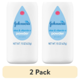 (2 pack) Johnson’s Cornstarch Unisex Powder for Baby and Toddler with Aloe,15 oz