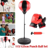 115/125cm Punching Bag Reflex Boxing Bag For Kids Height Adjustable with Gloves