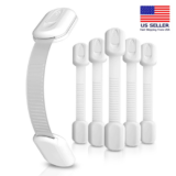 Child Safety Cabinet Locks Adjustable Baby Proof 6/8 Pack No Drill 3M Adhesive