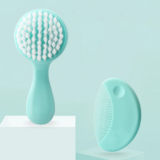 Cute 2 in 1 Eco-Friendly Infant Care Baby Comb Brush Set Soft Bristles Hair Brus
