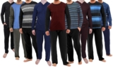 Mens Pyjamas Cotton Sets PJ’s Nightwear Loungewear Pyjama Set Long Sleeve 2 pc
