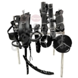 All Black Nylon Single Horse Driving Harness Set Carriage Padded Full Cob Pony