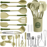 43Pcs Kitchen Utensils Set – Silicone Cooking Utensil Set, Dishwasher Safe Spatu