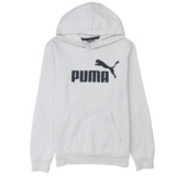 Puma Womens White XS Pullover Hoodie Classic Logo Fleece Sweatshirt