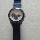 Lacoste Quartz Analogue Chronograph Silver Dial Blue Rubber Strap Watch 21766