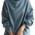1X(Womens Oversized Sweatshirts Stand Collar Pullover Long Sleeve Hoodies6047