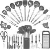 Kitchen Utensil Set-Silicone Cooking Utensils-33 Kitchen Gadgets & Spoons for No