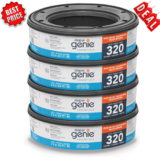 Diaper Genie Essentials Round Refill Pack of 4 Holds Up to 1280 Diapers