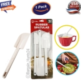 3Ct. Rubber Spatula Kitchen Utensils Set for Scraping Cooking Baking (Pack of 1)