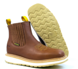 MENS PULL ON WORK SOFT TOE ANKLE BOOTS BOTAS DE TRABAJO 6″ HEIGHT GENIUN LEATHER