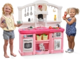 Fun with Friends Kids Kitchen Indoor/Outdoor Play Kitchen Set,Step2 Pink Toy Set