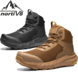 NORTIV 8 Men’s Waterproof Military Boots  Motorcycle Tactical Combat Boots