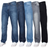 Mens Jeans Straight Leg Regular Fit Heavy Denim Trouser Pants All UK Waist Sizes