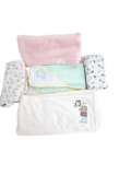 5 Pieces of Baby Girl Blankets Including a Cutie Pie’s Monkey Patch Blanket