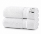 Purely Indulgent White Bath Towels Set of 2 30×58 Luxury Hygrocotton
