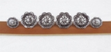 Set of 6_JEREMIAH WATT_Saddle Trim WESTERN CONCHO_Wood Screw Back_4_1.50″ & 2_1″