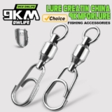 Ball Bearing Fishing Swivel with Fast Snap Clip Stainless Steel Connector Tackle