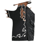 HS HILASON Pro Rodeo Bull Riding Chaps Genuine Leather Black