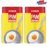 (4 Pack) PAM Original Cooking Spray, Canola Oil Nonstick Cooking & Baking Spray