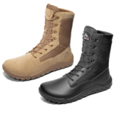 Men’s Barefoot Boots Wide Toe Box Zero Drop Tactical Military Boots Combat Boots