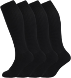 Cotton Compression Socks for Women & Men 4/6 Pairs 15-20Mmhg Knee High for Sport