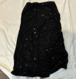 Old Navy Women’s Black Sequin Knit Stretch Pull-On Long Maxi Skirt Size S
