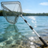 Telescopic Folding Aluminum Handle Fishing Landing Net 3 Section Extending Pole