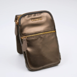 Bolsetta Magnetic Zippered Hip Pouch – Beltless Handbag + RFID – METALLIC COPPER