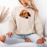 Sleeping Hound Dog Animals Womens Hoodie Sweatshirt Cozy Pullover Hoodies