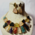 Necklace With Stud Multi Necklace Natural Gemstone Jewelry  Gift For Her