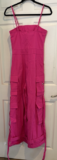 Women’s Size S Hot Pink Jumper with Pockets & Roll Up Legs – A0162