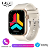 New Women Smart Watch 1.85 Full Touch Bluetooth Call Smart Wristwatch Body Tempe
