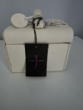 Jasper Conran Genuine Leather Small Jewellery Box Vanity Case Cream Ivory BNWT