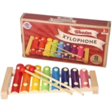 A2Z 4 Kids Wooden Xylophone Musical Xmas Gift Glockenspiel With 2 Mallets