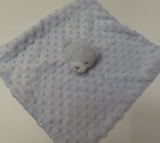 Soft Touch blue bear Baby Security Blanket Lovey Comforter Minky Dot
