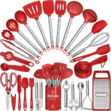 Kitchen Utensils Set-  34 Pcs Cooking Utensils with Grater, Spoon Spatula, Heat